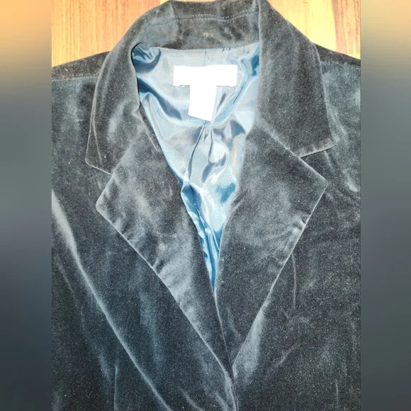 THIS IS A GEM! Womens Sz 14 Judith Hart Forest Green Velvet Style Suit - Picture 9 of 14